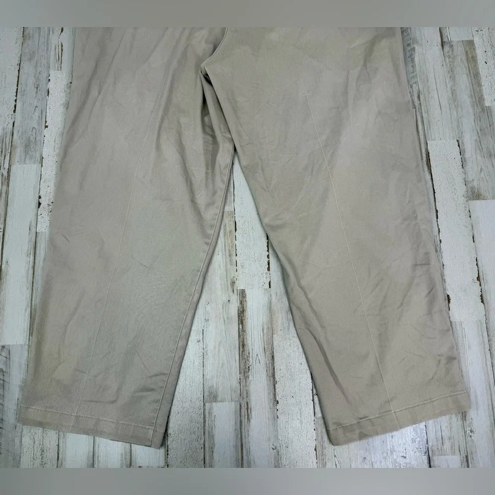 Oak Hill Dress Pants Mens 44x28 Tan Khaki Pleated Chinos Trousers Casual Work
